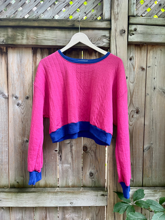 Cropped Colour Block Sweater (Sample, M)