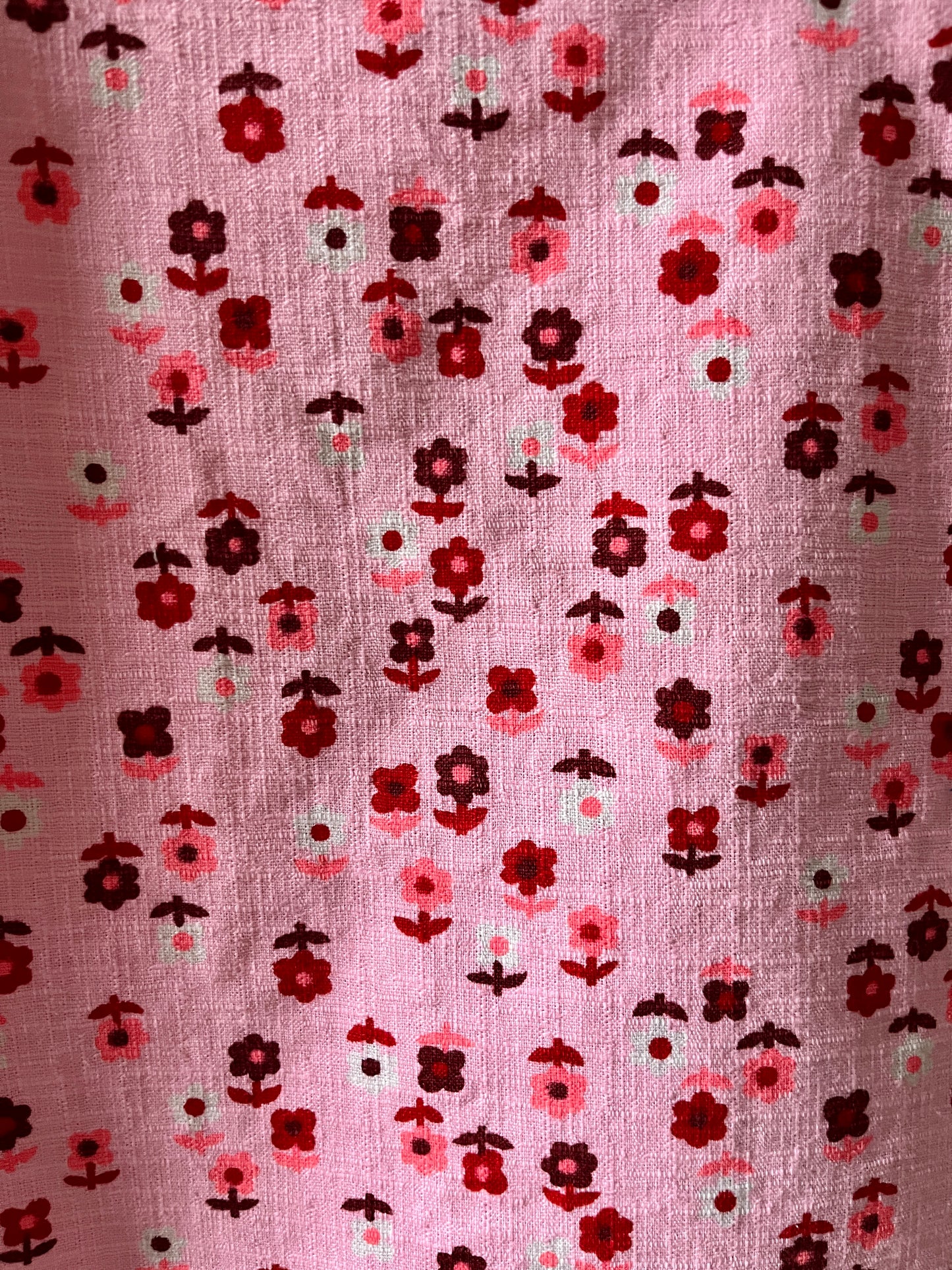 Linen Tie Top - Retro Bubblegum Floral